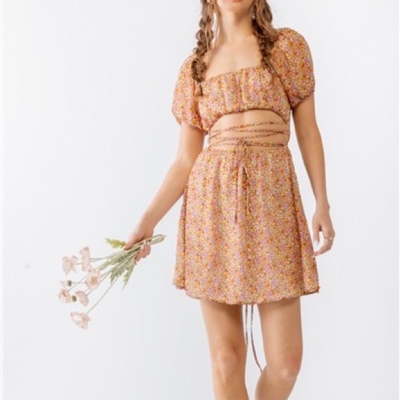 🌸Flower Power🌸 Double Laced Down Dress - Picture 6 of 8